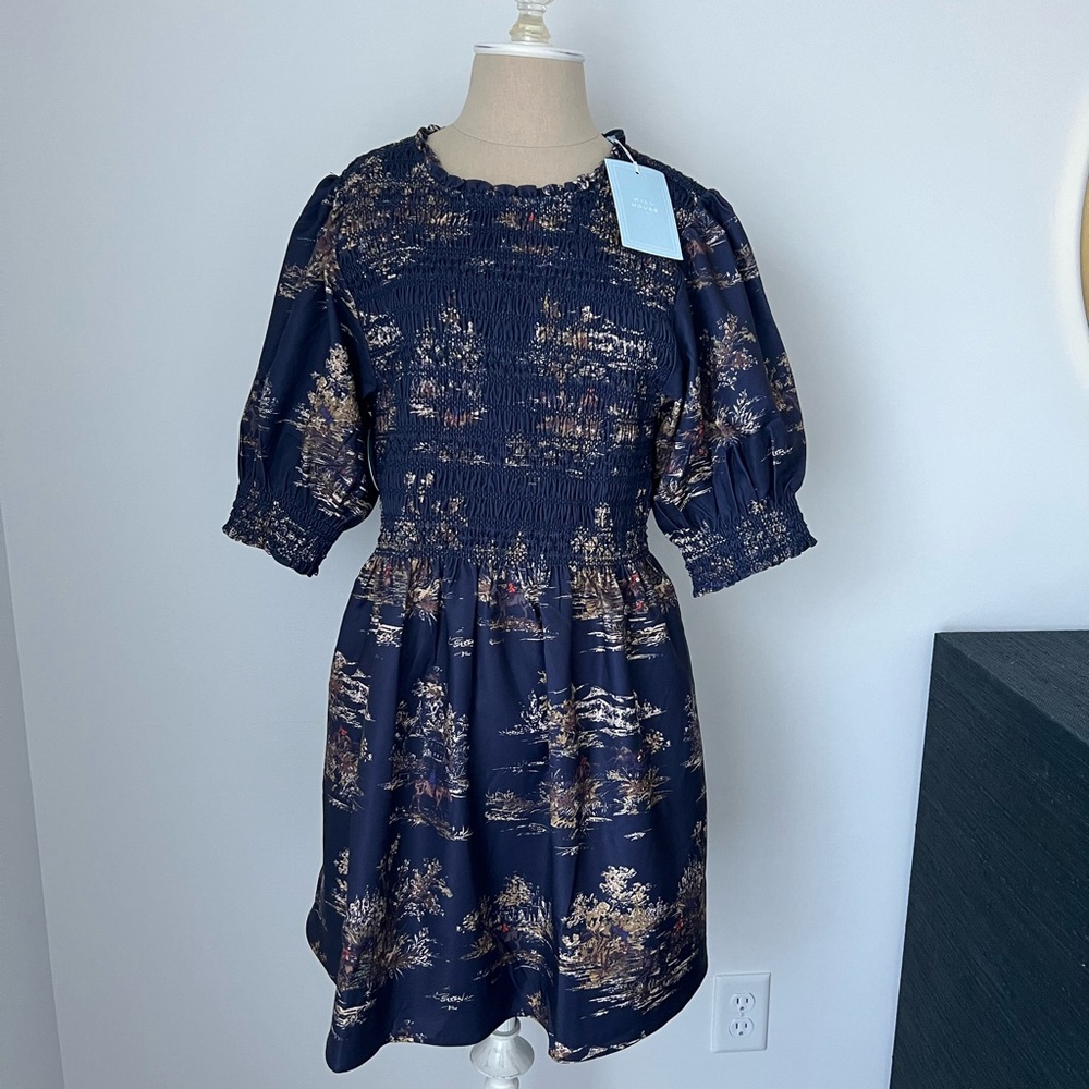Hill House Home **Fall 2024** Vivi Nap Dress, Navy Equestrian Toile